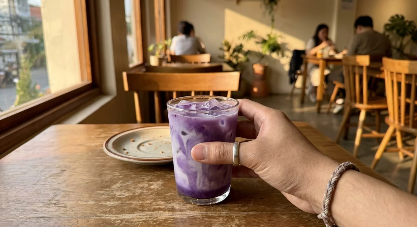 Ube cloud latte